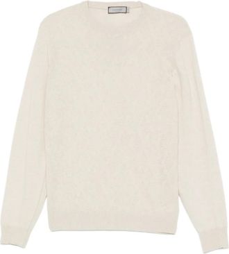 Canali Trui met ronde hals - Beige