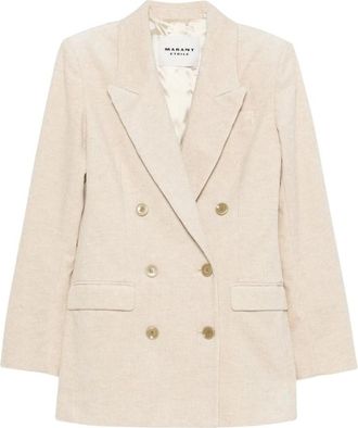 Isabel Marant Blazer - Dames - Jassen - Beige - Maat: 2XS Katoen