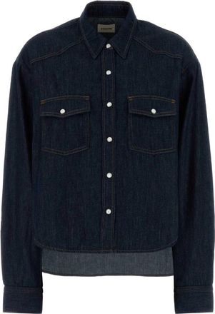 Khaite Grenon Denim Shirt - Dames - Spijkeroverhemden - Blauw - S - Denim - Overhemden