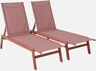 Sweeek Tumbona de acero multi posiciones, set de 2