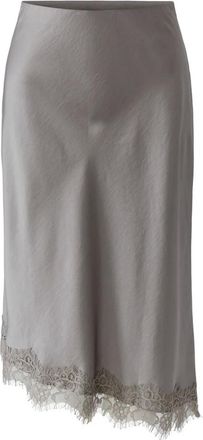 Oui Gonna Midi in Raso - - Skirts - Donna - Grigio - XL