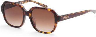 Coach Womens 53 mm Dark Tortoise Sunglasses