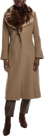 Via Spiga Feminine Wool-Blend Coat