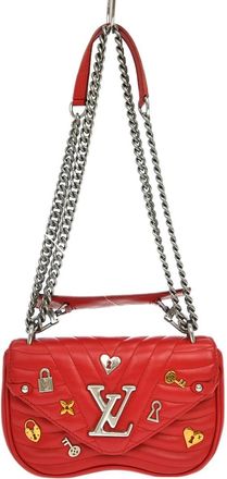 Louis Vuitton New Wave Chain Limited Edition Love Lock Quilted Leather Pink Leather Handbag (Pre-Owned)