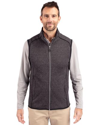 Cutter & Buck Mainsail Sweater-Knit Mens Full Zip Vest