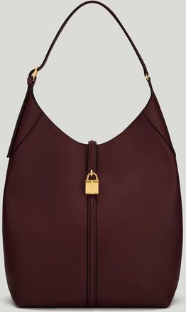 DeMellier The Large Siena Bucket in Burgundy Small Grain Leather Shoulder bag