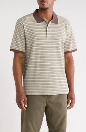 Carhartt Work in Progress Dion Stripe Cotton Polo in Dion Stripe/wax at Nordstrom, Size X-Large