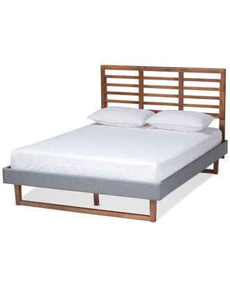 Baxton Studio Dnu Baxton Studio Rina Modern & Contemporary Upholstered & Wood Full Platform Bed