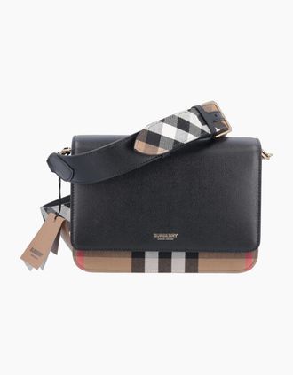 Burberry Womens Burberry Mackford Black Crossbody Bag