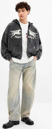Represent Mens Pegasus zipped hoodie