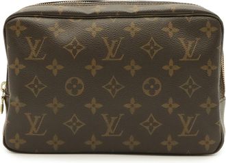 Louis Vuitton Brown Monogram Canvas Clutch Bag Pouch (Pre-Owned)