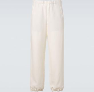 God's True Cashmere Linen sweatpants with amethyst