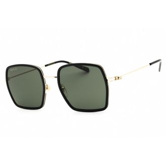 Gucci Ladies Black Rectangular Sunglasses GG1848S
