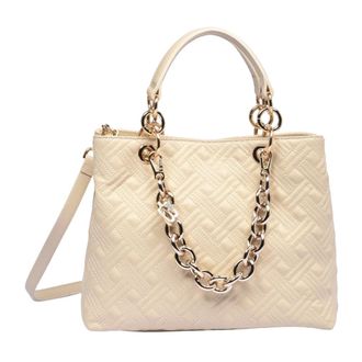 Baldinini Gewatteerde Leren Handtas - Dames - Handtassen - Beige - ONE Size - Katoen - Tassen
