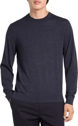 Theory Regal Wool Crewneck Sweater in New Pestle Melange - 1Jy at Nordstrom, Size Xx-Large