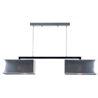 Netlighting Maxima Straight Bar Pendant Ceiling Light Chrome in Grey