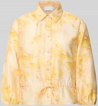 Jake*s Regular Fit Bluse aus Lyocell-Mix mit 3/4-Arm in GELB, Gr&ouml;&szlig;e 32