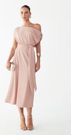 Willa Eva Midi Dress in Blush at Nordstrom, Size 14