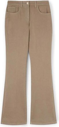 Motivi Bootcut broek van keperstof - Dames - Bootcut Jeans - Beige - XL - Katoen - Jeans