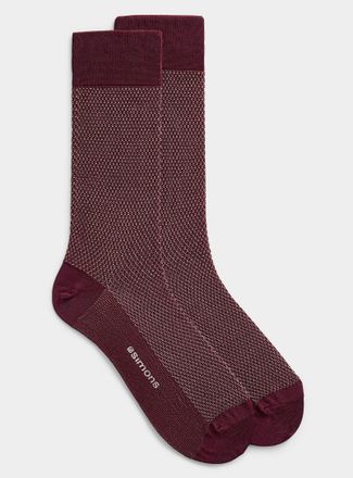 Le 31 Mens Embossed knit dress socks