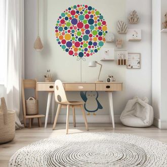 HEXOA Papel pintado pingüino en globo 208x270cm