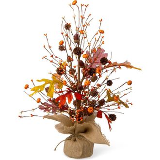 Glitzhome Fall Harvest Table Tree Decor in Orange at Nordstrom, Size Medium