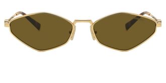 Miu Miu MU56ZS 5AK09Z Womens Sunglasses Gold Size 56