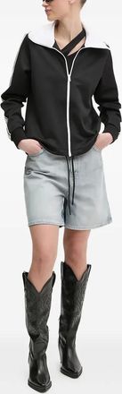 HUGO BOSS Maglione con colletto a contrasto - Nero