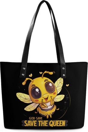 Generic Save The Bees Tote Bags for Women Cute Shoulder Purses Handbags