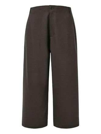 Amomento wool wide-leg trousers - Brown