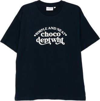 Chocoolate cotton T-shirt - women - Cotton - S - Blue