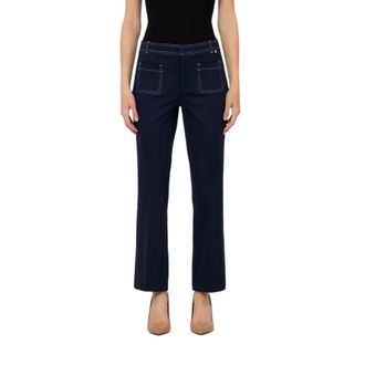 Liu Jo Broeken, Dames, Blauw, M, Polyester, Milano Stitch Broeken
