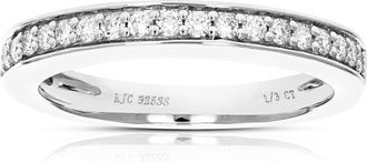 Vir Jewels 1/3 cttw Lab Grown Diamond Wedding Band in Sterling Silver For Women