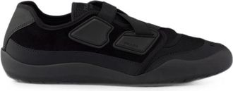 Prada Speedrock Leather And Mesh Fabric Sneakers