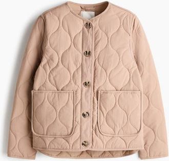 H&M Quilted Jacket in Beige at Nordstrom, Size Xx-Large