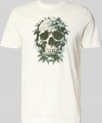 Antony Morato Regular Fit T-Shirt mit Motiv-Print in Offwhite, Gr&ouml;&szlig;e XXL