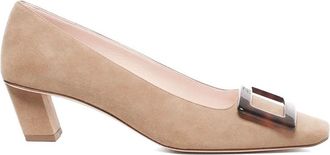 Roger Vivier Womens Carey Buckle Hall Tobacco - Tan Leather - Size EU 38