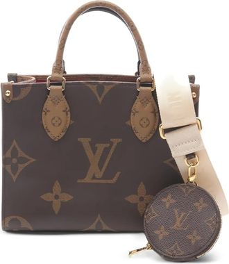 Louis Vuitton Borsa tote PM On-the-Go con monogramma 2021 - Marrone