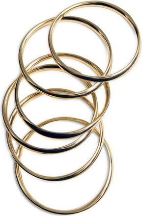 Mango Set of Six Bangle Bracelets in Gold at Nordstrom
