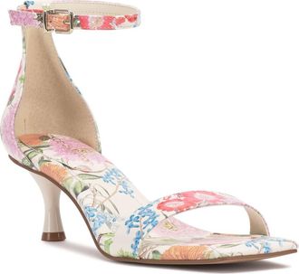 Vince Camuto Vinkely Square Toe Kitten Heel Sandal in Floret Garde at Nordstrom Rack, Size 8