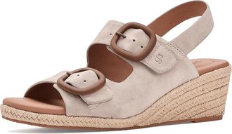 Gentle Souls Greca Womens Wedge Shoes Mushroom Suede : 9.5 M, Leather