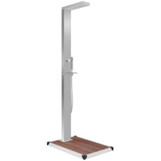 vidaXL Ducha De Jard&iacute;n Con Plato Acero Inoxidable Wpc Vidaxl