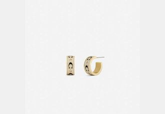 Coach Repeated C Huggie Earrings