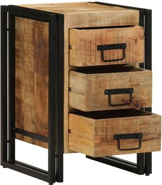 vidaXL Bedside Cabinet Brown 40 x 35 x 50 cm Solid mango wood Vidaxl