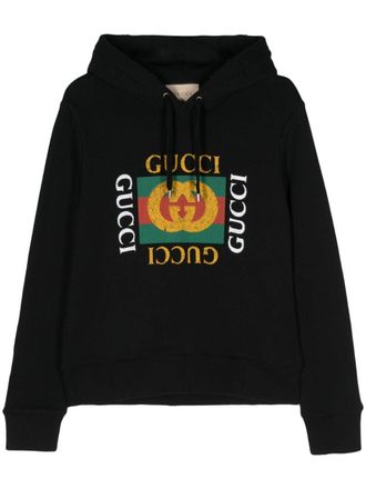 Gucci Katoenen hoodie met GG-logo - Zwart