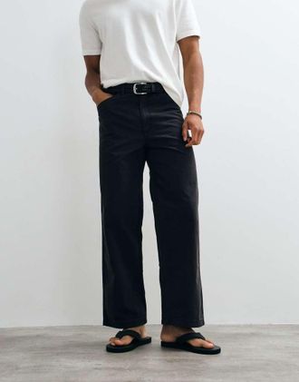 Arket Pantaloni comodi neri-Nero