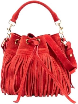 Saint Laurent Pre-owned Bucket Bags, female, Red, Size: ONE SIZE Pre-owned Emmanuelle Bucket Bag