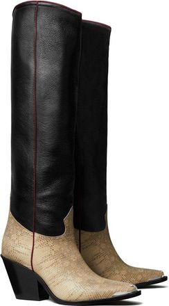 Tory Burch Leather Western Tall Boot