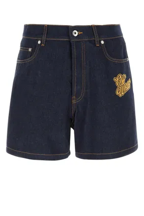 Off-white Denim Logo Shorts