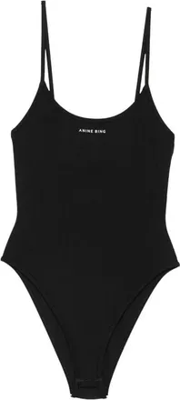 Anine Bing Tops, Dames, Zwart, XS, Bodysuit